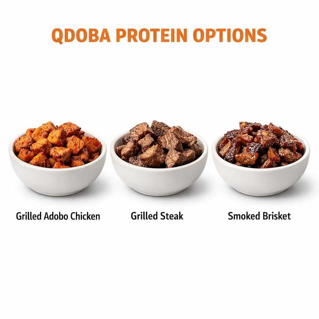 Comparison of Qdoba protein options